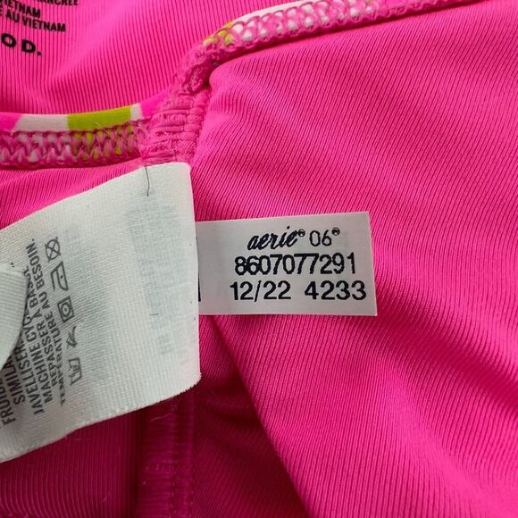 Aerie Crinkle Scoop Binding Bikini Top High Cut Cheekiest Bottom Set Size Small - Picture 4 of 6